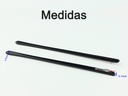 Patillas de Acetato, Negro Brillo, Fina