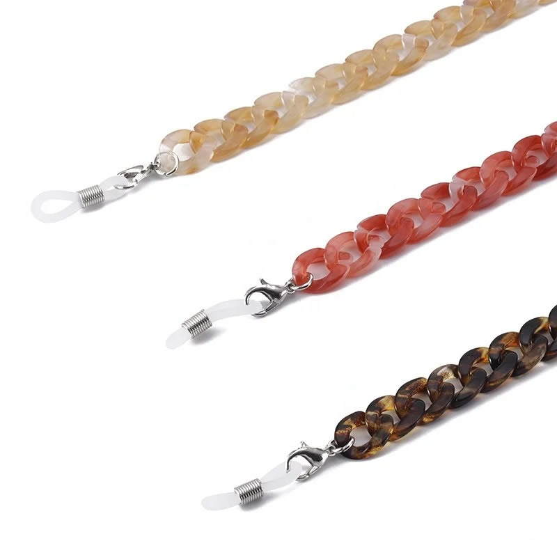 Cadena de Acrílico, Eslabón Grande - 3 Colores disponibles