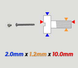 [KA-820-2012100] Tornillos Largos 1.2